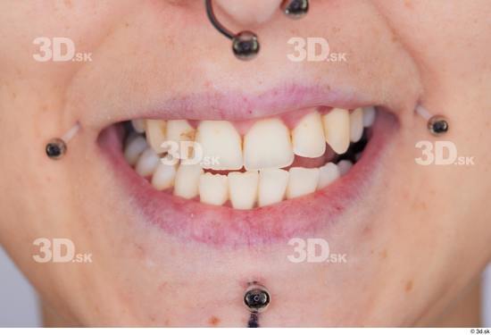 Teeth Woman White Slim Studio photo references