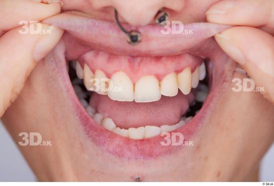 Teeth Woman White Slim Studio photo references