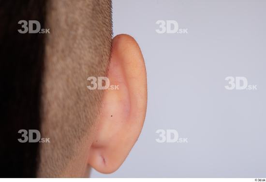 Ear Woman White Slim Studio photo references