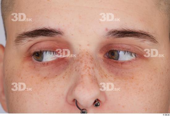 Eye Woman White Slim Studio photo references