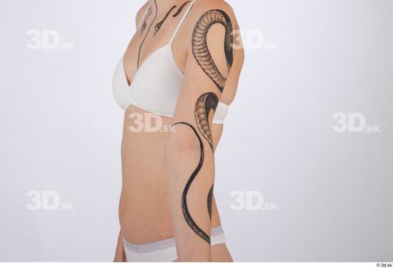 Arm Woman White Tattoo Slim Studio photo references