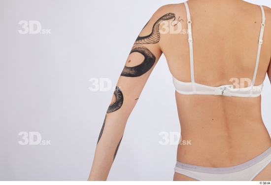 Arm Woman White Tattoo Slim Studio photo references