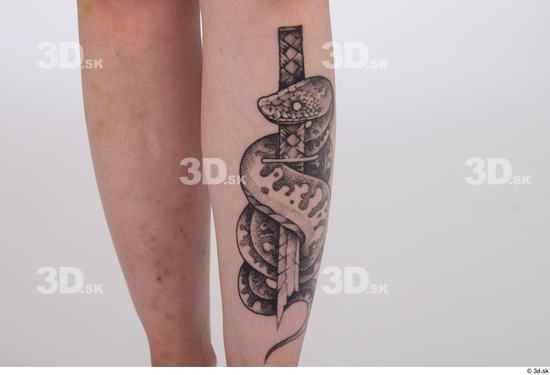 Leg Woman White Tattoo Slim Studio photo references