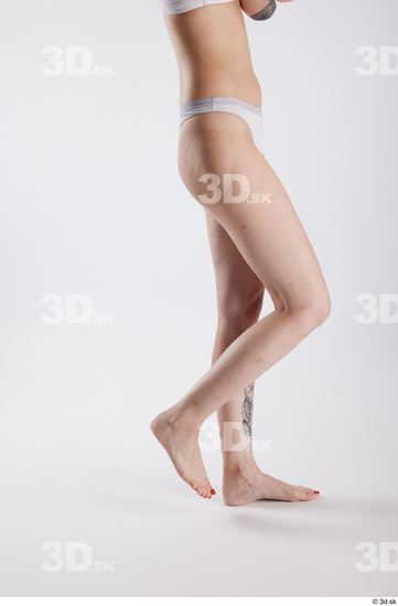 Leg Woman White Underwear Slim Studio photo references