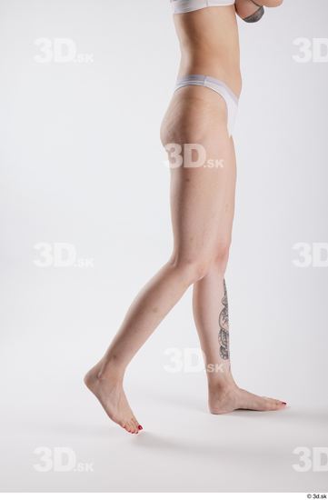 Leg Woman White Underwear Slim Studio photo references