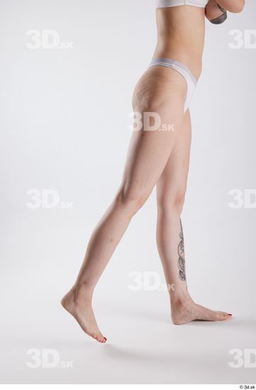 Leg Woman White Underwear Slim Studio photo references