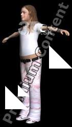 3D Model White Woman # 21