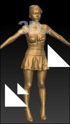 Female sailor model 3D scan