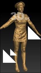 Female soldier 3D scan