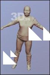Woman 3D scan of body 01