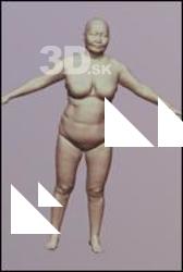 Woman 3D scan of nude body 01