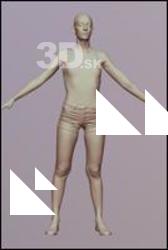 Woman 3D scan of body 02
