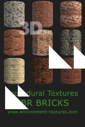 PBR Textures of Wall Bricks - 9 Pack