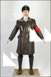  Photos Germany Gestapo Soldier in leather suit 1 