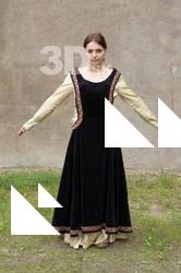  Medieval Castle lady in a dress 2 