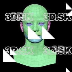 Retopologized 3D Head scan of Bshara Henry SubDivision