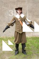  Photos Historical Musketeer in cloth armor 2 