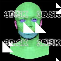 Retopologized 3D Head scan of Eddison Bates SubDivision