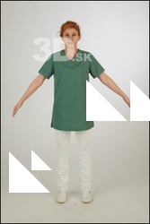  Daya Jones Nures in Green A Pose 