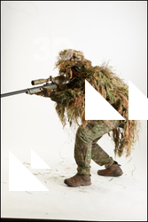  Brandon Davis in Ghillie suit Pose crouching 