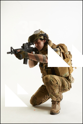  Waylon Crosby Pose Kneeling with Gun 
