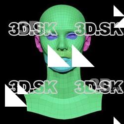 Retopologized 3D Head scan of Cynthia SubDivision