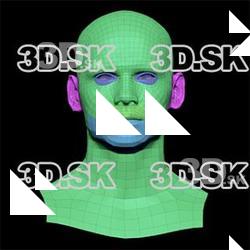 Retopologized 3D Head scan of Efrain Fields SubDivision