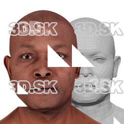 Retopologized 3D Head scan of Ghalen Wilson