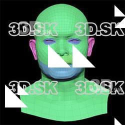 Retopologized 3D Head scan of Ghalen Wilson SubDivision