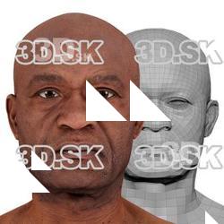 Retopologized 3D Head scan of Jafaris Simon