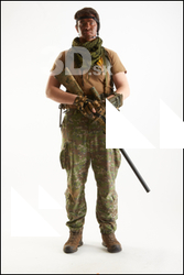  Brandon Davis Holding Gun Pose # 6 