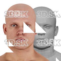 Retopologized 3D Head scan of Gilbert