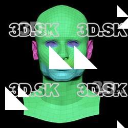 Retopologized 3D Head scan of Dylan Parker SubDivision