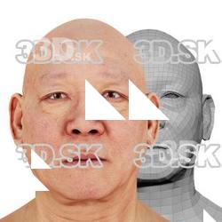 Retopologized 3D Head scan of Iwasaki Mashai