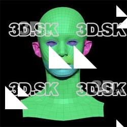 Retopologized 3D Head scan of Purcell Sutton SubDivision