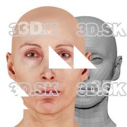 Retopologized 3D Head scan of Marina Tamayo