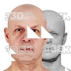 Retopologized 3D Head scan of Jake Perry