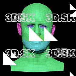 Retopologized 3D Head scan of Jake Perry SubDivision