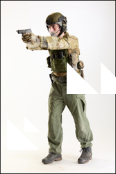  Alex Lee Pose with Pistol Shooting 