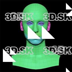Retopologized 3D Head scan of Bryton SubDivision