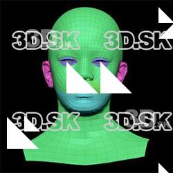 Retopologized 3D Head scan of Tashard Stanley SubDivision
