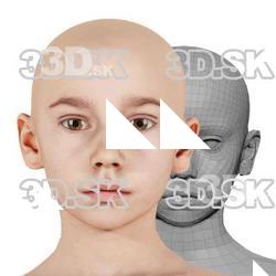 Retopologized 3D Head scan of Doroteya