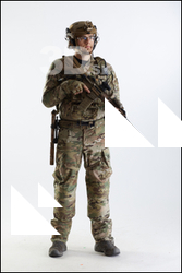 Frankie Perry US Army Waiting with Gun 