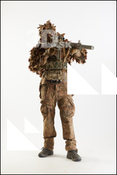  Frankie Perry Sniper in Ghillie Aiming Gun 