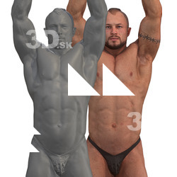 Duncan Raw Flexing Shoulder Muscle Scans