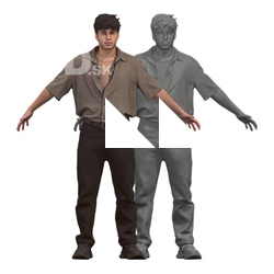 Caspian Clean A Pose Scan Clothed