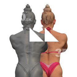 Mona Raw Flexing Back Muscle Scans