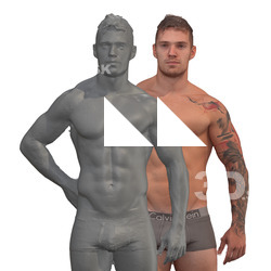 Piero Raw Flexing Shoulder Muscle  Scans