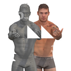 Piero Raw Flexing Shoulder Muscle Scans