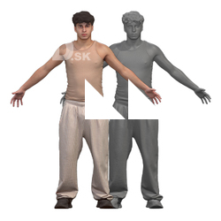 Caspian Clean A Pose Scan Clothed
